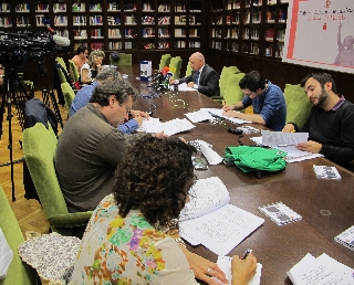 Vicente Rouco con los medios de comunicación convocados
